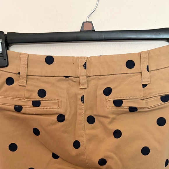 J.Crew High Rise Girlfriend Chino Polka-Dot Pants Sz 8 - Picture 11 of 15